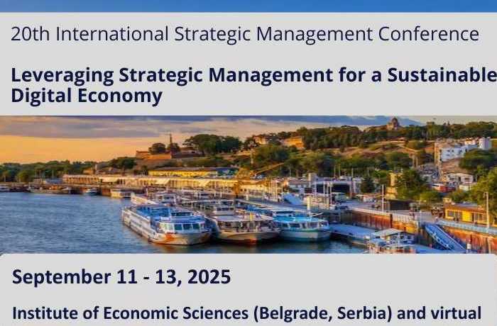 Годишња међународна научна конференција Института економских наука “Leveraging Strategic Management for a Sustainable Digital Economy”<br> 11–13. септембар 2025.