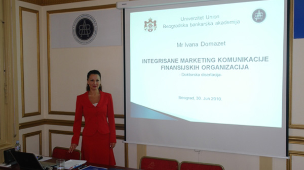Ivana Domazet defended her doctoral dissertation